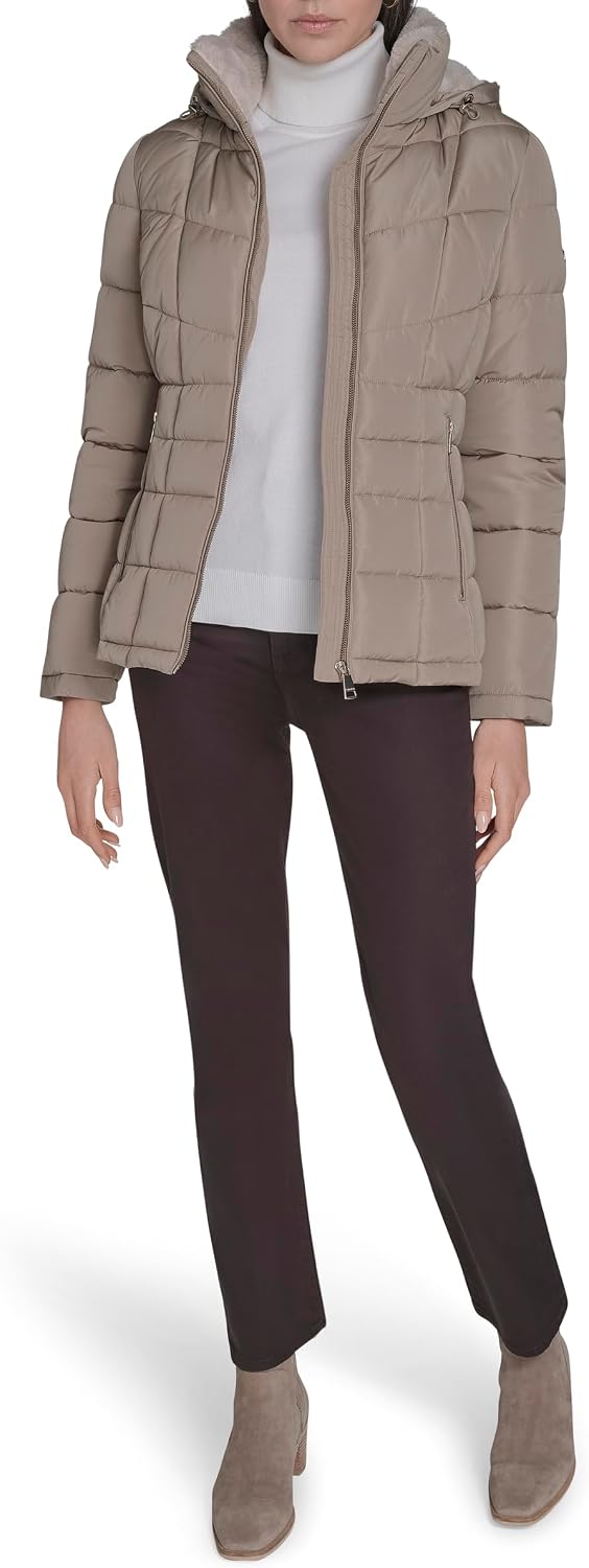 Women's Hooded Puffer Jacket – Lightweight Quilted Winter Coat with Zipper Pockets - Image 2