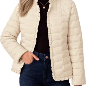 Womens Lightweight Quilted Puffer Jacket Winter Warm Down Coats